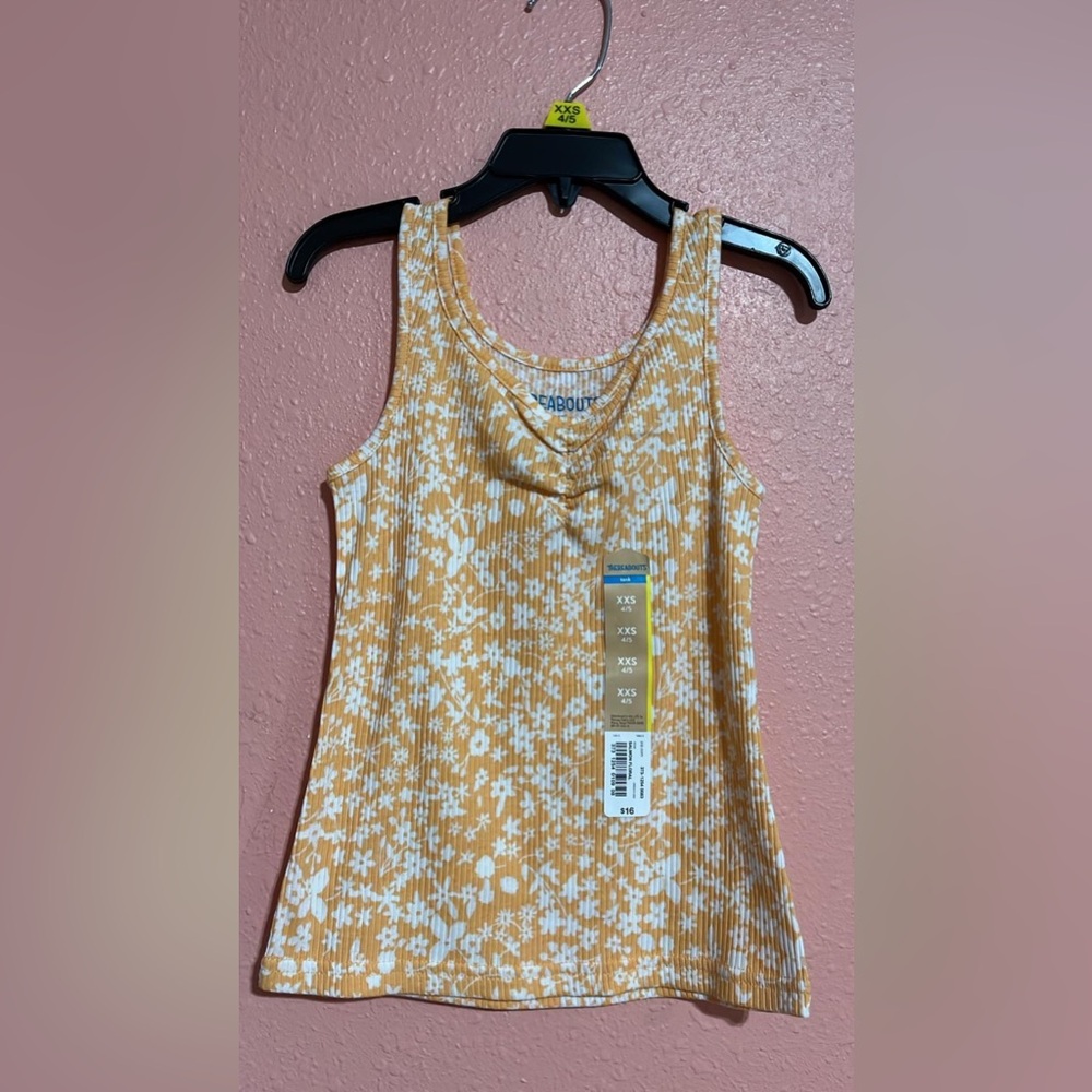 (Y) Yellow tank top for girls XXS 4/5
